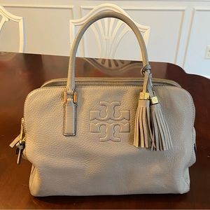Tory Burch Thea Triple Zip Satchel Dust Storm